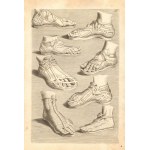 Joachim von Sandrart (after) (1606 - 1688), Models of ancient Roman footwear