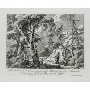 Marco Ricci (1676 Belluno - Venezia 1729), Landscape with two figures in a wild