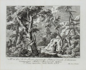 Marco Ricci (1676 Belluno - Venezia 1729), Landscape with two figures in a wild