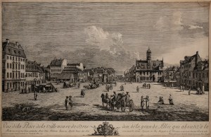Bernardo Bellottot detto Canaletto (1722 - 1780), Vue de la Place de la Villeneuve de Dresden