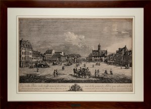 Bernardo Bellottot detto Canaletto (1722 - 1780), Vue de la Place de la Villeneuve de Dresden