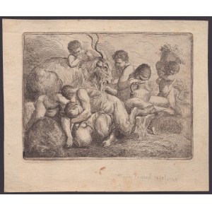 Pierre Parrocel (1670 - 1739), Bacchanal with satyr and goat