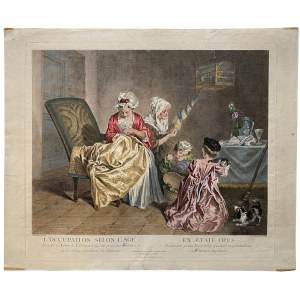Charles Dupuis (1685 - 1742), L'Occupation selon l'age, after Antoine Watteau