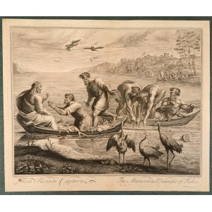 Claude Dubosc (1682 - 1745), Mira piscium captura, The Miracolous Drought of Fishes, after Raphael