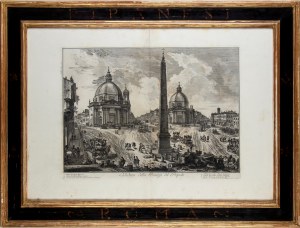 Giovanni Battista Piranesi (Mogliano Veneto 1720 - Venezia 1778), Veduta della Piazza del Popolo