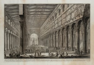 Giovanni Battista Piranesi (Mogliano Veneto 1720 - Venezia 1778), Spaccato interno della Basilica di S. Paolo fuori delle Mura