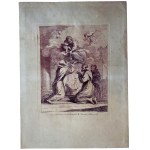 Francesco Bartolozzi (1728 - 1815), The Apparition of the Virgin to Three Saints, after Guercino