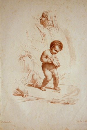 Nicolas Schenker (Parigi 1760 - Ginevra 1848), Study with Urinating Putto, after Nicolas Poussin