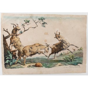 Godefroy Engelmann (1788 - 1839), Goats playing, 1820