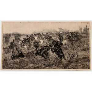 GIOVANNI FATTORI (Livorno 1825 - Firenze 1908), Cavalry Charge
