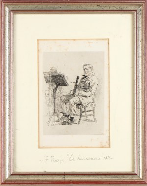 Félicien Rops (Namur 1833 - Essonnes 1898), Le bassoniste