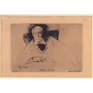 Edgar Chahine (1874 - 1947), Portrait of Alfred Stevens, 1900