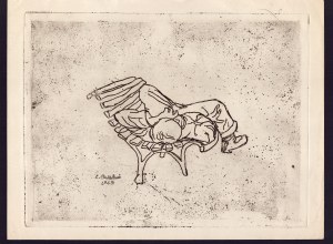 LUIGI BARTOLINI (Cupramontana 1892 - Roma 1963), La panchina, 1945