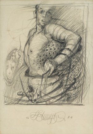 Franciszek Starowieyski (1930 Bratkówka k. Krosna - 2009 Warszawa), Autoportret, 1984