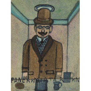 Nikifor Krynicki (1895 Krynica Zdrój - 1968 Folusz), Autoritratto con cappello