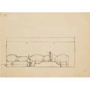 Jerzy Nowosielski (1923 Kraków - 2011 there), Design of a church, 1958