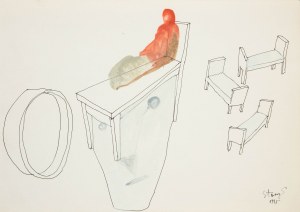 Stasys Eidrigevicius (ur. 1949 Mediniškiai/Litwa), Bez tytułu,1995