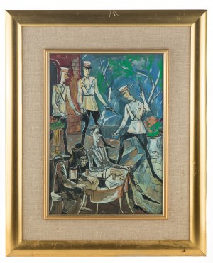 Iwan Kulik (ur. 1959 Leszczówka/Ukraina), Scena w kawiarni - ilustracja do 