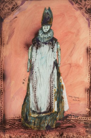 Andrzej Kreütz-Majewski (1936 Brdów-2011 Warszawa), Projekt kostiumu do Gra w zabijanego Ionesco Burgtheater, 1971