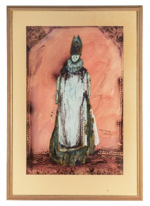 Andrzej Kreütz-Majewski (1936 Brdów-2011 Warszawa), Projekt kostiumu do Gra w zabijanego Ionesco Burgtheater, 1971