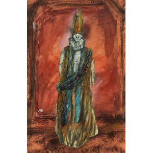 Andrzej Kreütz-Majewski (1936 Brdów-2011 Warszawa), Projekt kostiumu do Gra w zabijanego Ionesco Burgtheater, 1971