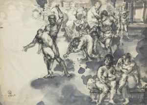 Tomasz Kazikowski (1952-2021), Herakles z Apellesem zwalczają niesolidność i korupcję wśród muz, 1995