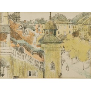 JÓZEF CZAJKOWSKI (1872-1947), Fragment Rynku w Krakowie, 1911