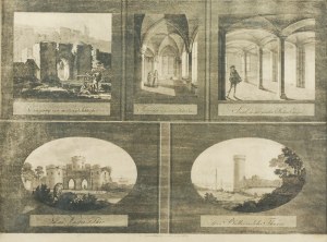 JOHANN FRIEDRICH FRICK (1774-1850), E. GILLY, Malbork - widoki zamku w 5 sekcjach