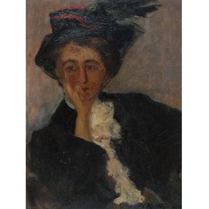 TADEUSZ RYCHTER (1870-1943), Portret artystki Heleny Arkawin, 1908