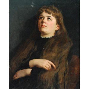 MALARZ NIEOKREŚLONY (XIX/XX W.), Portret młodej kobiety