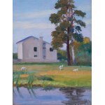 Siergiej I. NIKIFOROW (1920 - 2005), Pejzaż z kaczkami i stawem, 2000