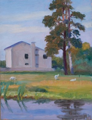 Siergiej I. NIKIFOROW (1920 - 2005), Pejzaż z kaczkami i stawem, 2000