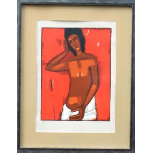 Jerzy Nowosielski, Akt na czerwonym tle, eg. 49/50