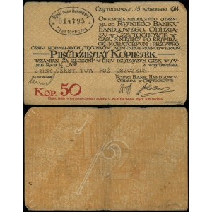 dawny zabór rosyjski, bo na 50 kopiejek, 15.10.1914