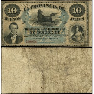 Argentyna, 10 pesos, 1869