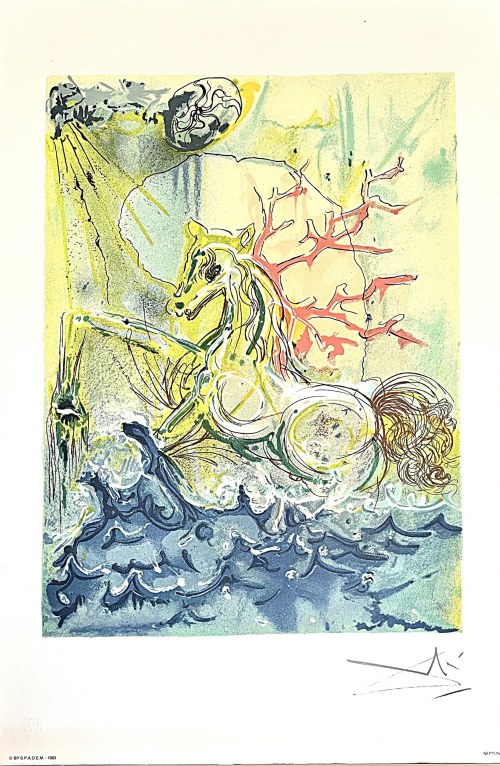 Salvador DALI (1904-1989), Neptune Z cyklu: Les Chevaux de Dali (Dalinian Horses), 1983