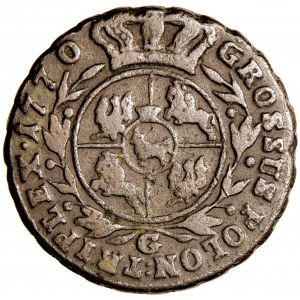 Polska, Stanisław August, Korona, trojak 1770, men. Warszawa