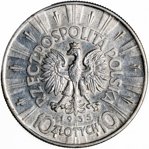 Polska, II Rzeczpospolita Polska, 10 złotych 1935, Józef Piłsudski, men. Warszawa