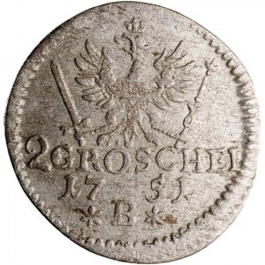 Niemcy, Prusy, Śląsk, Fryderyk Wielki, 2 greszle 1751, men. Wrocław