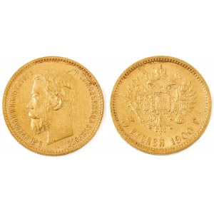 15 RUBLI, Rosja, Petersburg, 1900, Mikołaj II, Ф3