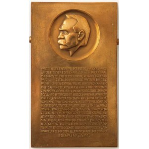 PLAKIETA, JÓZEF PIŁSUDSKI, Poland, Warsaw, State Mint, 1931