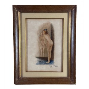 UNIDENTIFIED SIGNATURE, Nude Woman in Front of a Mirror