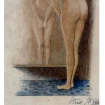 UNIDENTIFIED SIGNATURE, Nude Woman in Front of a Mirror