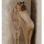 UNIDENTIFIED SIGNATURE, Nude Woman in Front of a Mirror