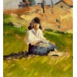 B. Giusa, Two figures on a hill - B. Giusa