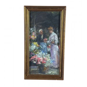 UNIDENTIFIED SIGNATURE, Two characters at the flower market
