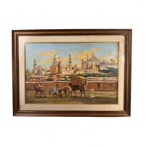 UNIDENTIFIED SIGNATURE, Street scene with figures in Istanbul
