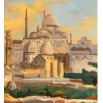 UNIDENTIFIED SIGNATURE, Street scene with figures in Istanbul