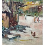 CARMINE ACCESO, Countryside landscape with characters - Carmine Acceso