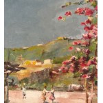 CARMINE ACCESO, Countryside landscape with characters - Carmine Acceso